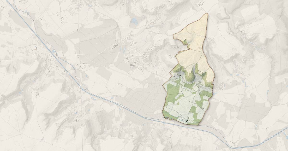 Portrait cartographique de Jumencourt : relief, eau, forêts, bâti et voies, calculés à partir des données de l'IGN