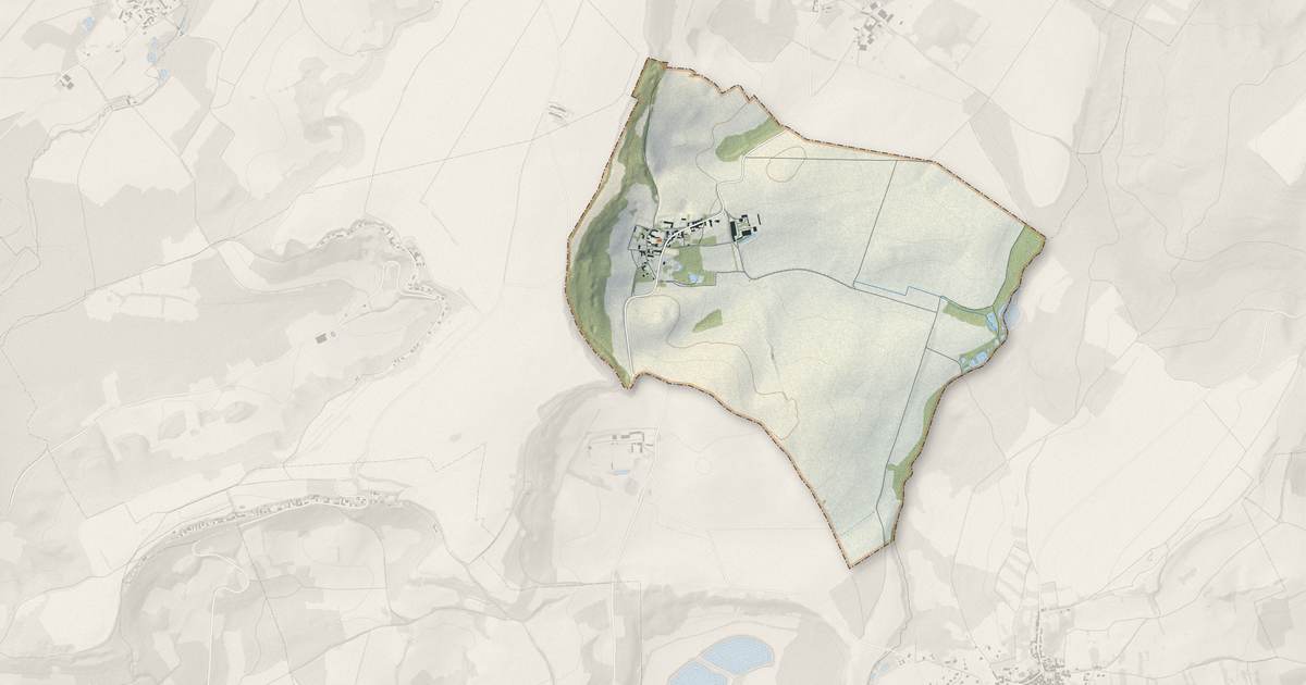 Portrait cartographique de Jumigny : relief, eau, forêts, bâti et voies, calculés à partir des données de l'IGN