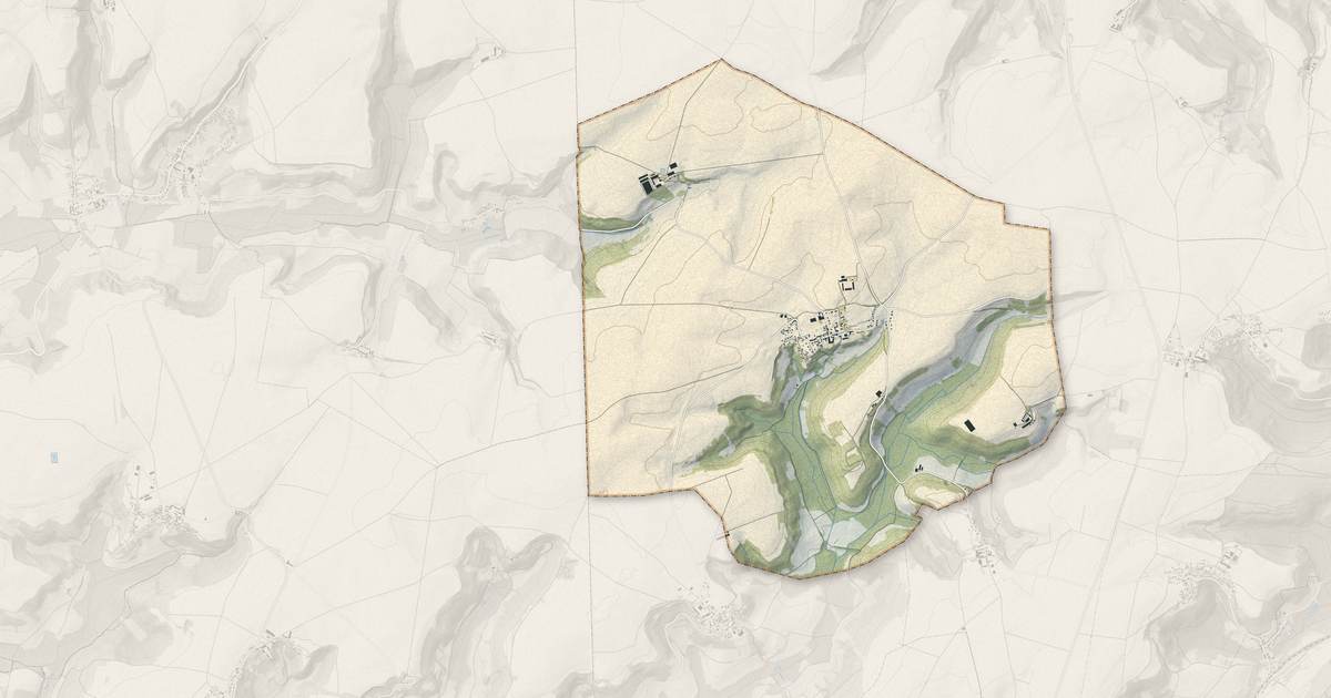 Portrait cartographique de Juvigny : relief, eau, forêts, bâti et voies, calculés à partir des données de l'IGN
