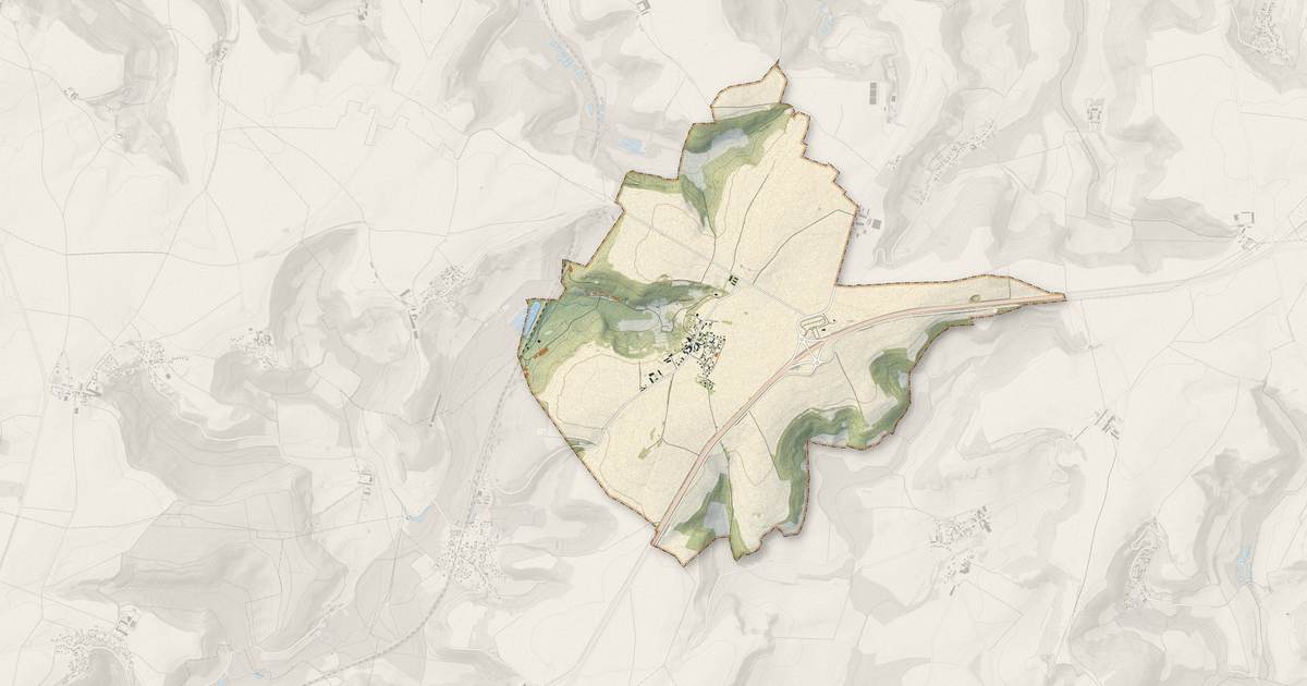Portrait cartographique de Laffaux : relief, eau, forêts, bâti et voies, calculés à partir des données de l'IGN