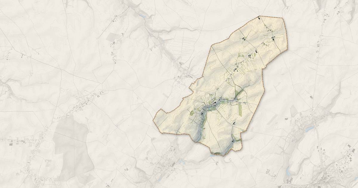 Portrait cartographique de Laigny : relief, eau, forêts, bâti et voies, calculés à partir des données de l'IGN