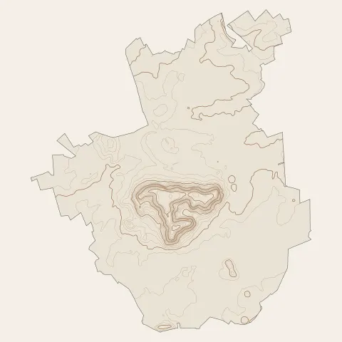 Laon : courbes de niveau