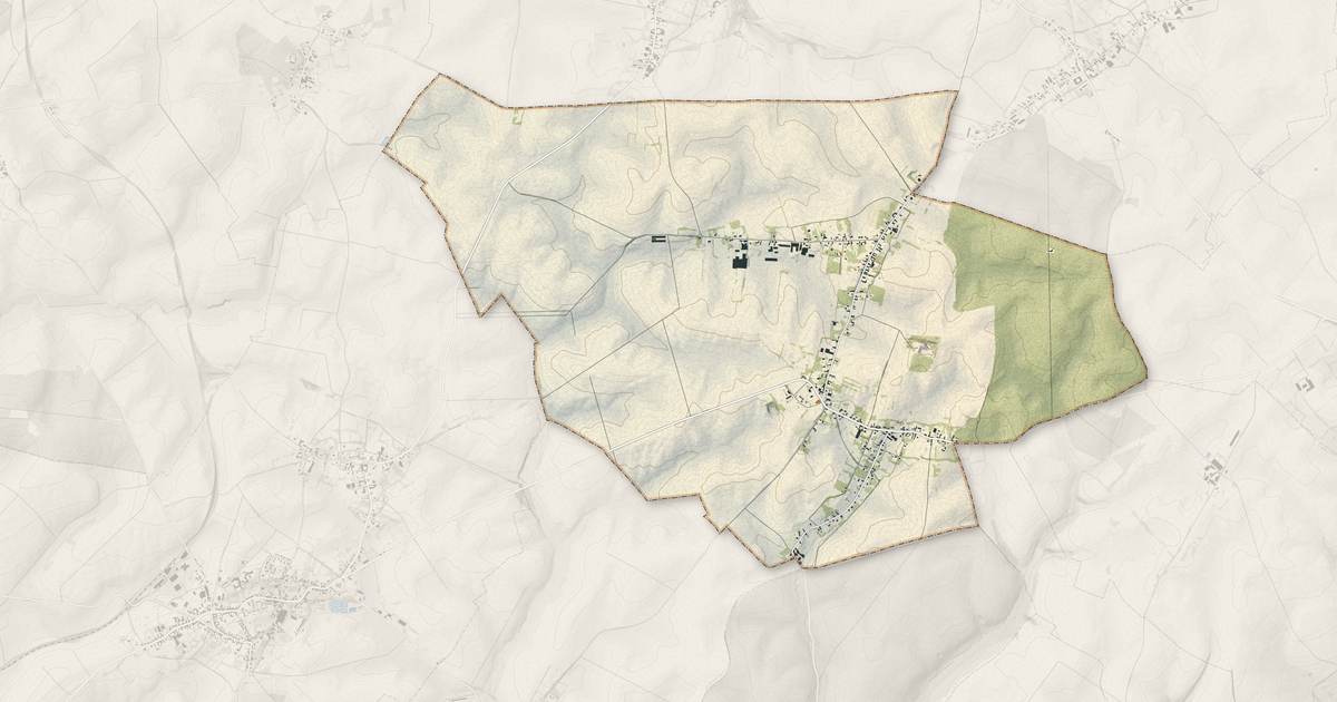 Portrait cartographique de Lemé : relief, eau, forêts, bâti et voies, calculés à partir des données de l'IGN
