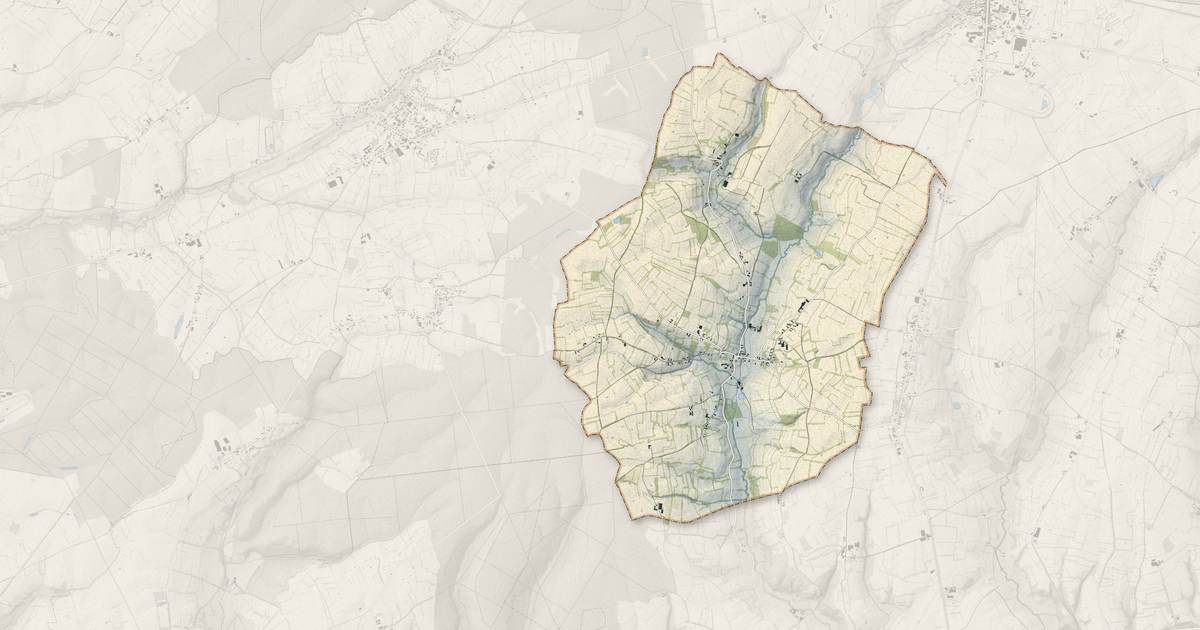 Portrait cartographique de Lerzy : relief, eau, forêts, bâti et voies, calculés à partir des données de l'IGN