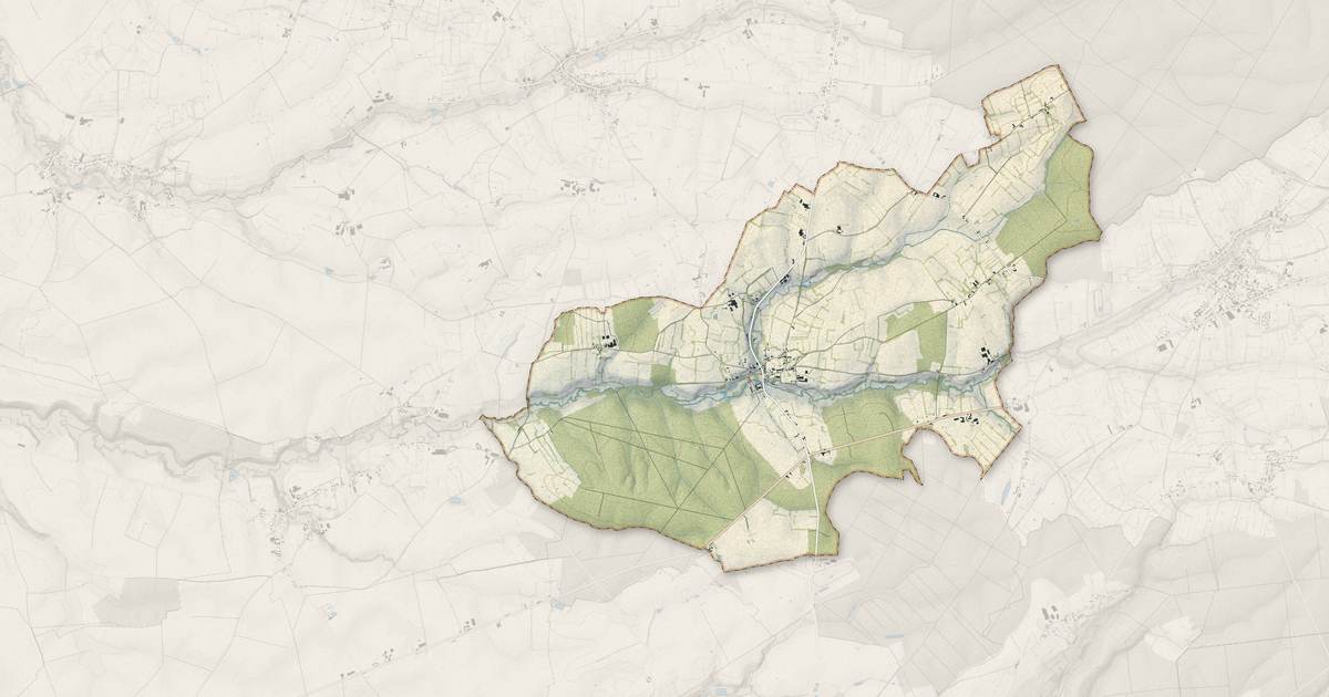 Portrait cartographique de Leschelle : relief, eau, forêts, bâti et voies, calculés à partir des données de l'IGN