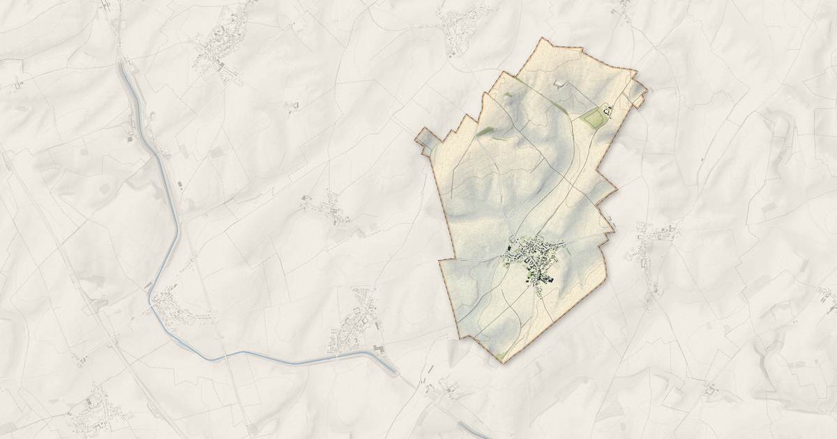 Portrait cartographique de Levergies : relief, eau, forêts, bâti et voies, calculés à partir des données de l'IGN