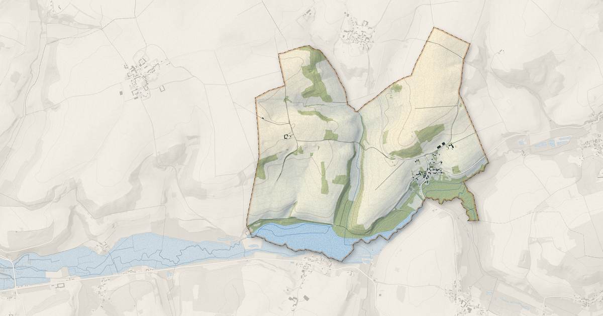 Portrait cartographique de Licy-Clignon : relief, eau, forêts, bâti et voies, calculés à partir des données de l'IGN