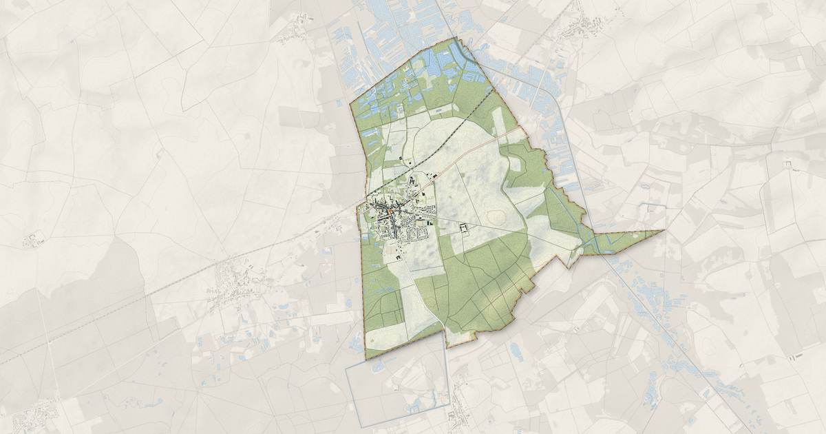Portrait cartographique de Liesse-Notre-Dame : relief, eau, forêts, bâti et voies, calculés à partir des données de l'IGN