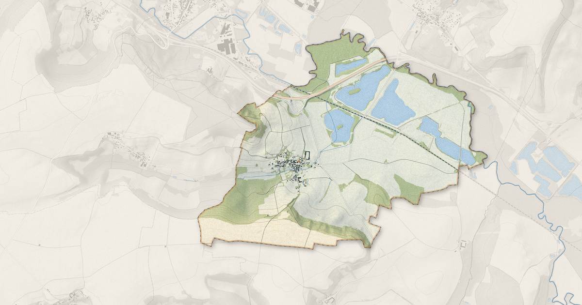 Portrait cartographique de Limé : relief, eau, forêts, bâti et voies, calculés à partir des données de l'IGN