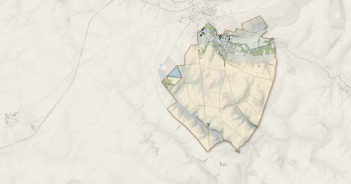 Portrait cartographique de Lislet : relief, eau, forêts, bâti et voies, calculés à partir des données de l'IGN