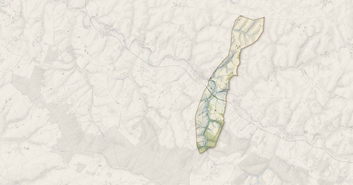 Portrait cartographique de Logny-lès-Aubenton : relief, eau, forêts, bâti et voies, calculés à partir des données de l'IGN