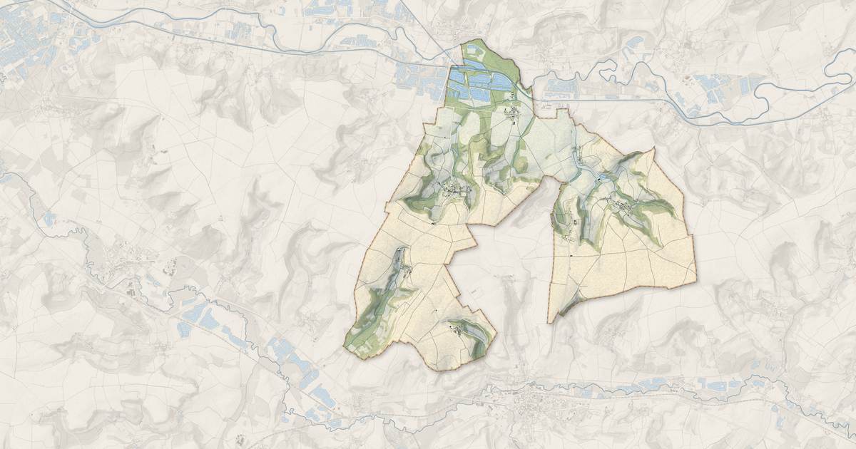 Portrait cartographique de Les Septvallons : relief, eau, forêts, bâti et voies, calculés à partir des données de l'IGN
