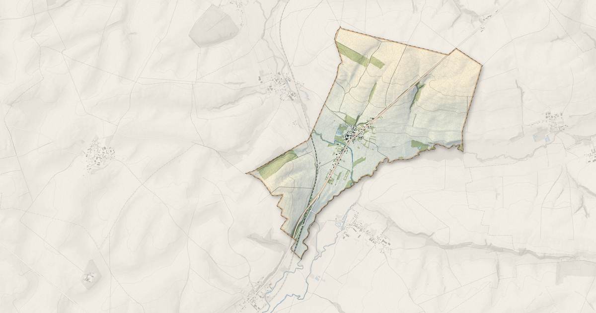 Portrait cartographique de Lugny : relief, eau, forêts, bâti et voies, calculés à partir des données de l'IGN