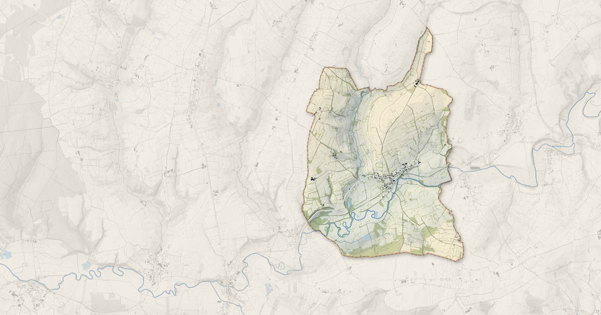 Portrait cartographique de Luzoir : relief, eau, forêts, bâti et voies, calculés à partir des données de l'IGN