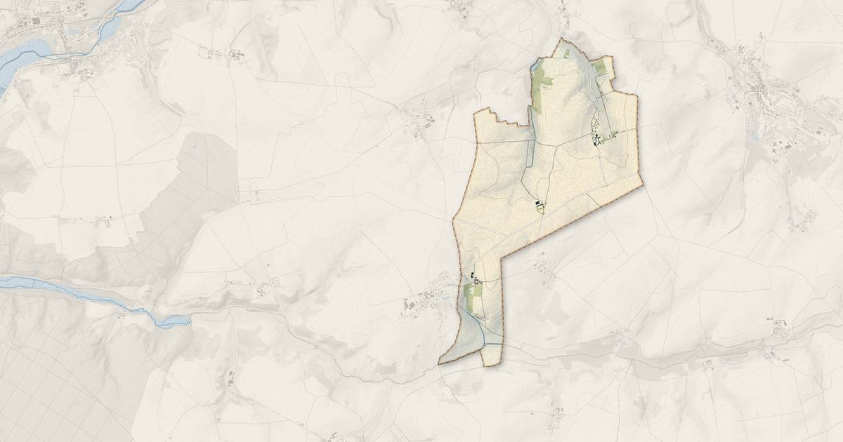 Portrait cartographique de Macogny : relief, eau, forêts, bâti et voies, calculés à partir des données de l'IGN