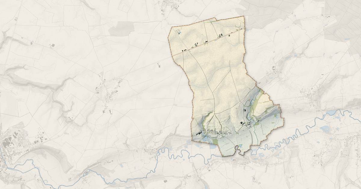Portrait cartographique de Malzy : relief, eau, forêts, bâti et voies, calculés à partir des données de l'IGN