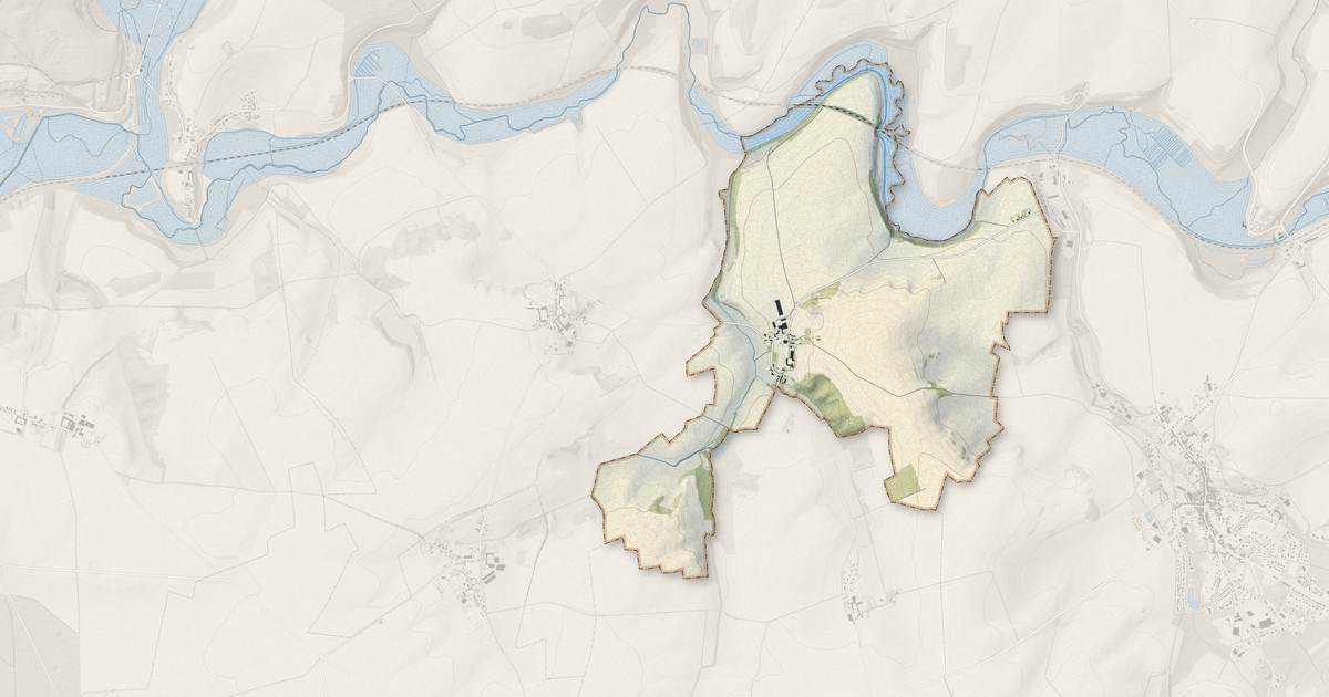 Portrait cartographique de Marizy-Saint-Mard : relief, eau, forêts, bâti et voies, calculés à partir des données de l'IGN