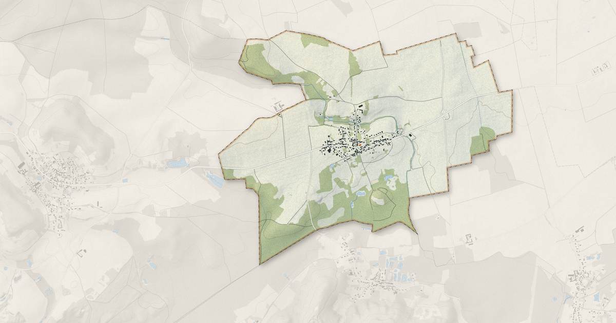 Portrait cartographique de Molinchart : relief, eau, forêts, bâti et voies, calculés à partir des données de l'IGN
