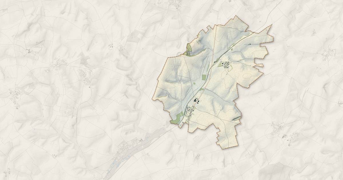 Portrait cartographique de Monceau-le-Neuf-et-Faucouzy : relief, eau, forêts, bâti et voies, calculés à partir des données de l'IGN