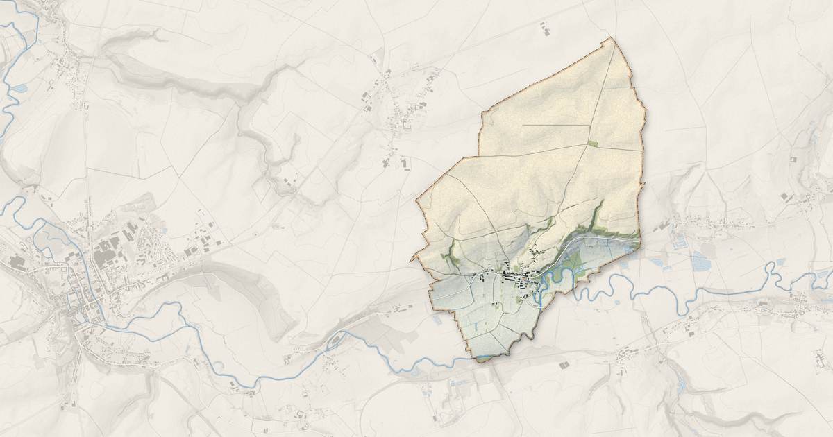 Portrait cartographique de Monceau-sur-Oise : relief, eau, forêts, bâti et voies, calculés à partir des données de l'IGN