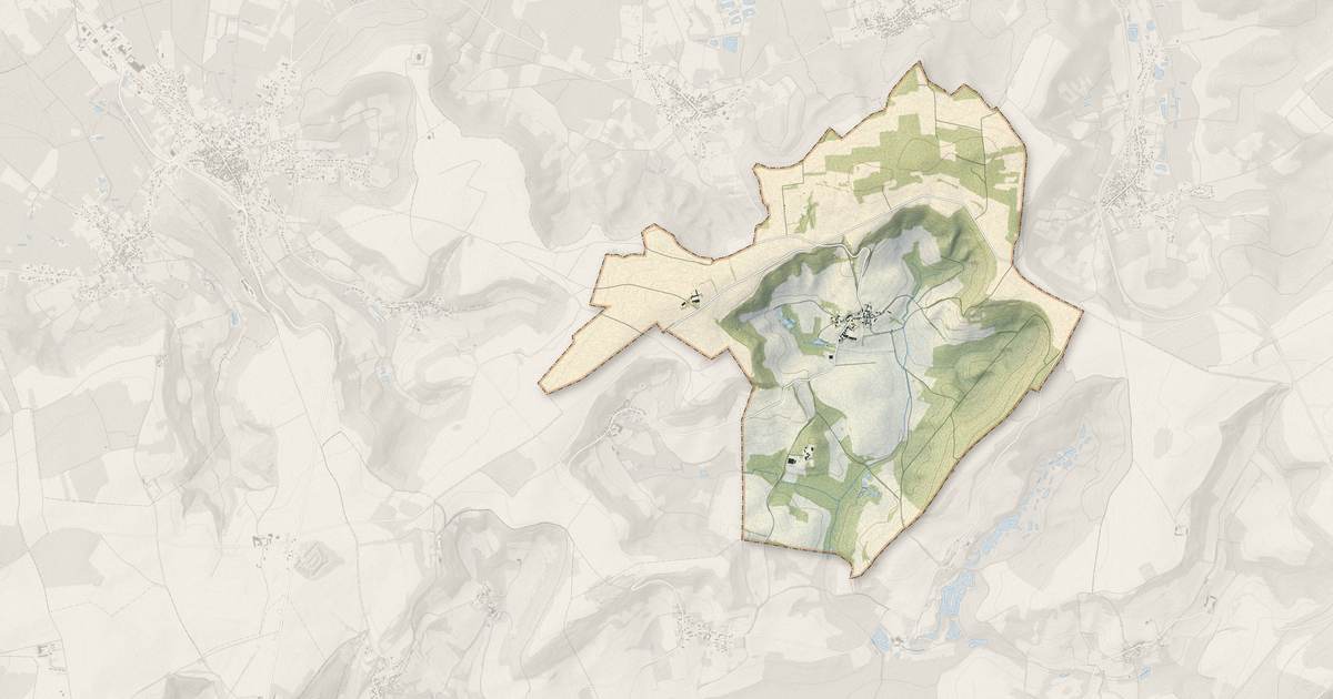 Portrait cartographique de Montchâlons : relief, eau, forêts, bâti et voies, calculés à partir des données de l'IGN