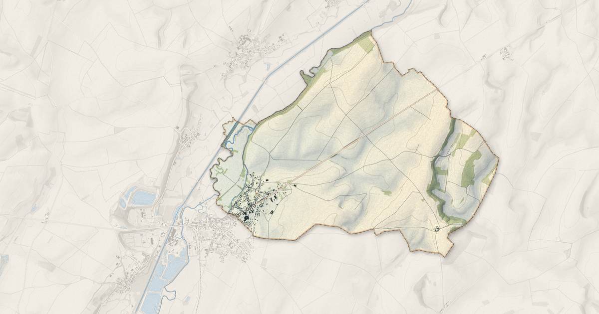 Portrait cartographique de Mont-d'Origny : relief, eau, forêts, bâti et voies, calculés à partir des données de l'IGN