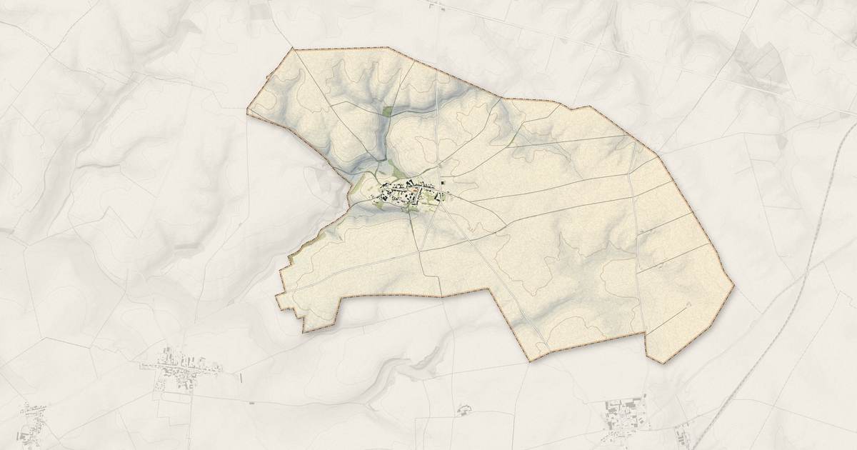 Portrait cartographique de Montigny-le-Franc : relief, eau, forêts, bâti et voies, calculés à partir des données de l'IGN