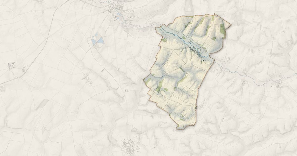 Portrait cartographique de Montloué : relief, eau, forêts, bâti et voies, calculés à partir des données de l'IGN