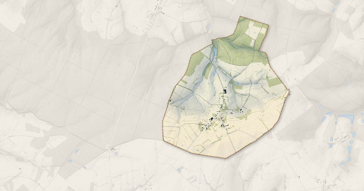 Portrait cartographique de Mont-Saint-Jean : relief, eau, forêts, bâti et voies, calculés à partir des données de l'IGN