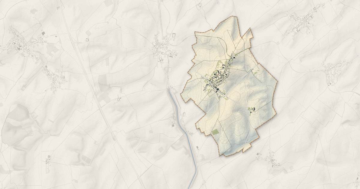 Portrait cartographique de Nauroy : relief, eau, forêts, bâti et voies, calculés à partir des données de l'IGN