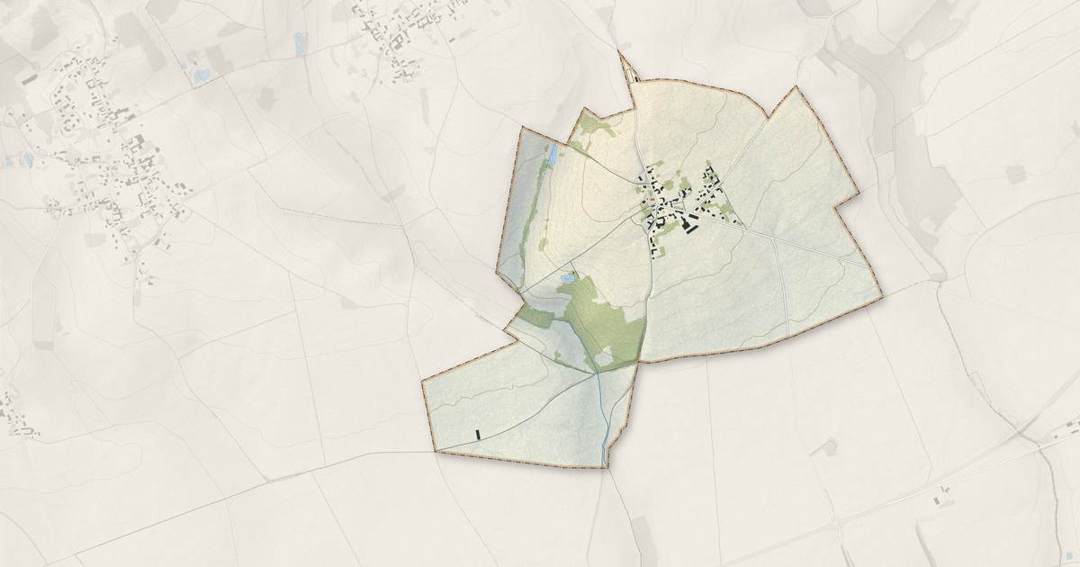 Portrait cartographique de Neuflieux : relief, eau, forêts, bâti et voies, calculés à partir des données de l'IGN