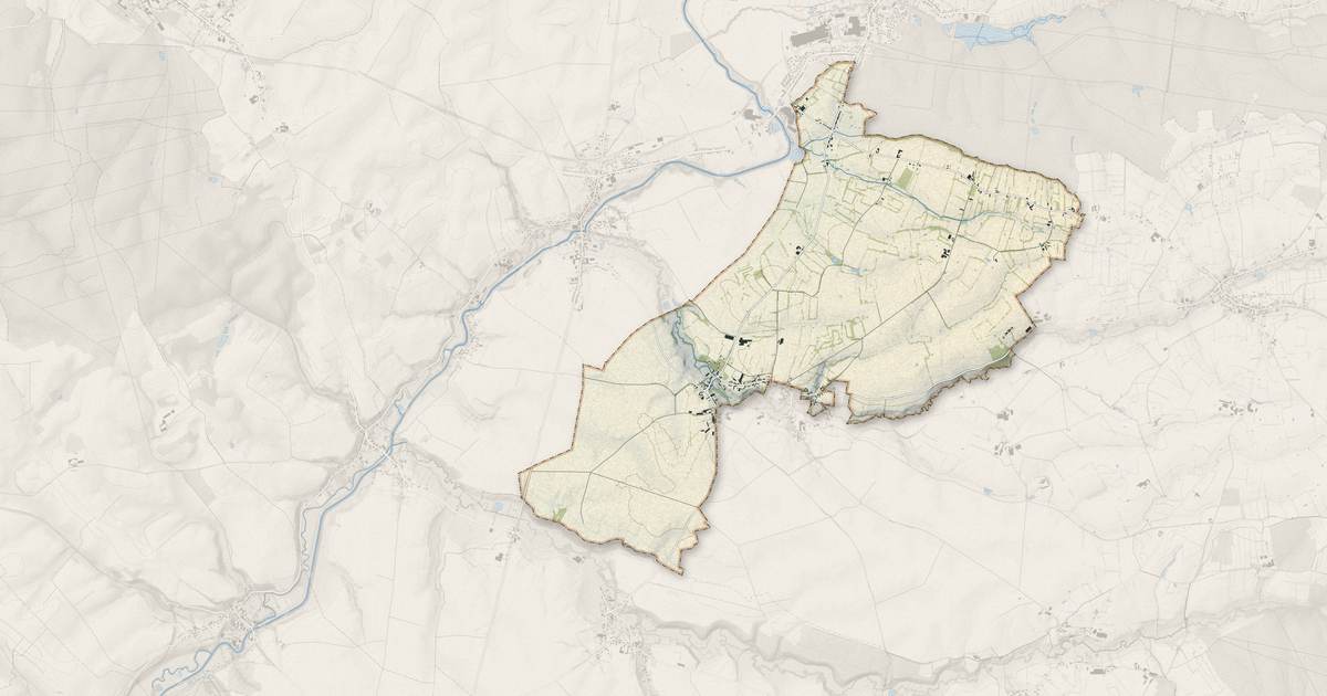 Portrait cartographique de La Neuville-lès-Dorengt : relief, eau, forêts, bâti et voies, calculés à partir des données de l'IGN