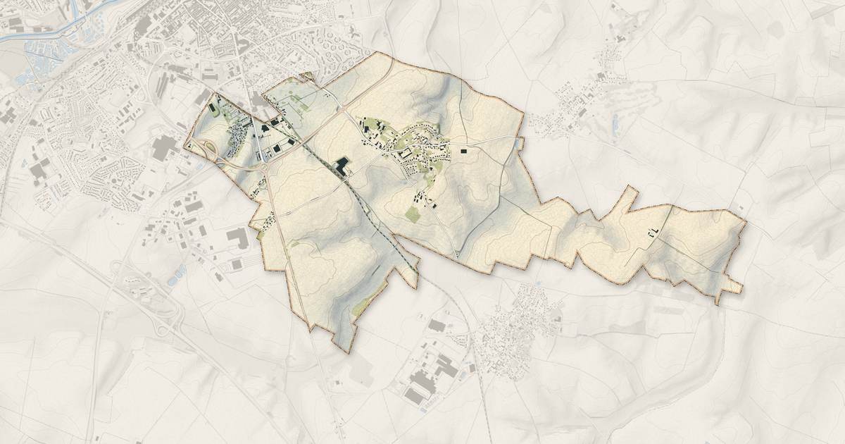 Portrait cartographique de Neuville-Saint-Amand : relief, eau, forêts, bâti et voies, calculés à partir des données de l'IGN