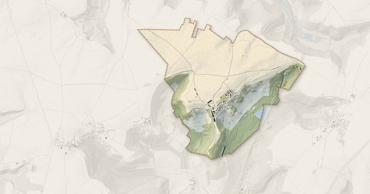 Portrait cartographique de Neuville-sur-Margival : relief, eau, forêts, bâti et voies, calculés à partir des données de l'IGN