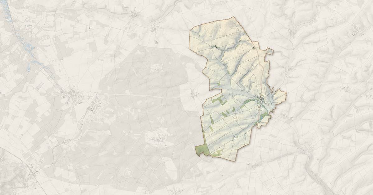 Portrait cartographique de Nizy-le-Comte : relief, eau, forêts, bâti et voies, calculés à partir des données de l'IGN