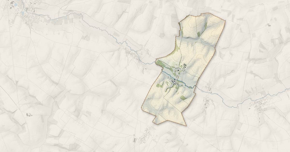Portrait cartographique de Noircourt : relief, eau, forêts, bâti et voies, calculés à partir des données de l'IGN