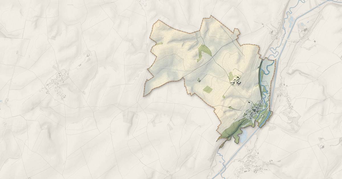 Portrait cartographique de Noyales : relief, eau, forêts, bâti et voies, calculés à partir des données de l'IGN