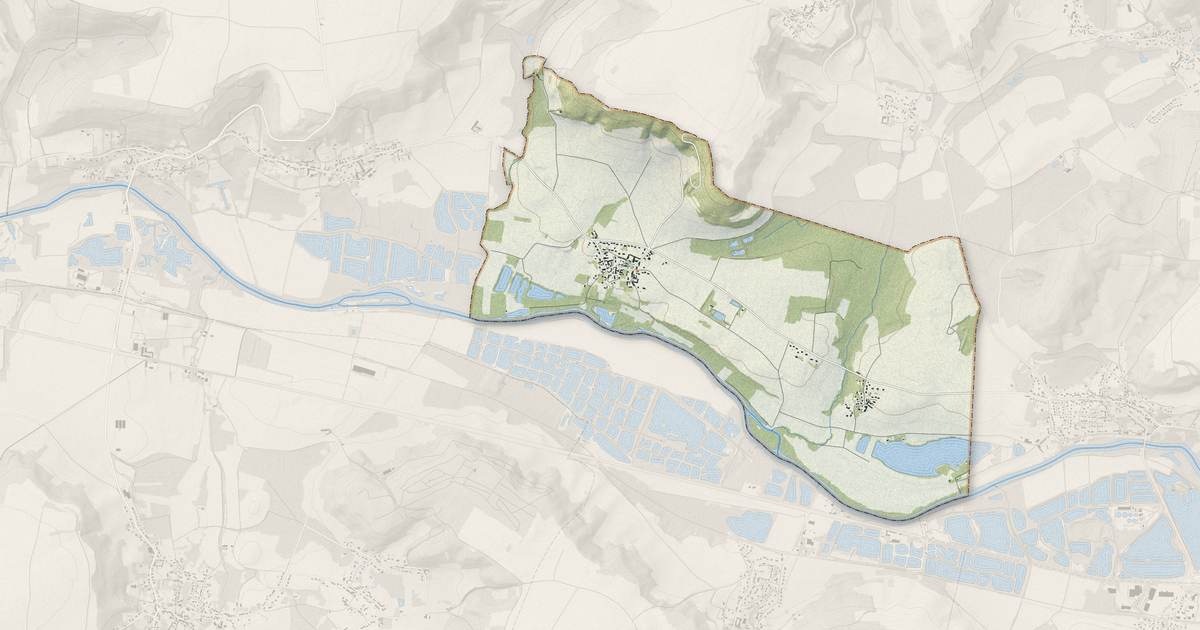 Portrait cartographique de Osly-Courtil : relief, eau, forêts, bâti et voies, calculés à partir des données de l'IGN