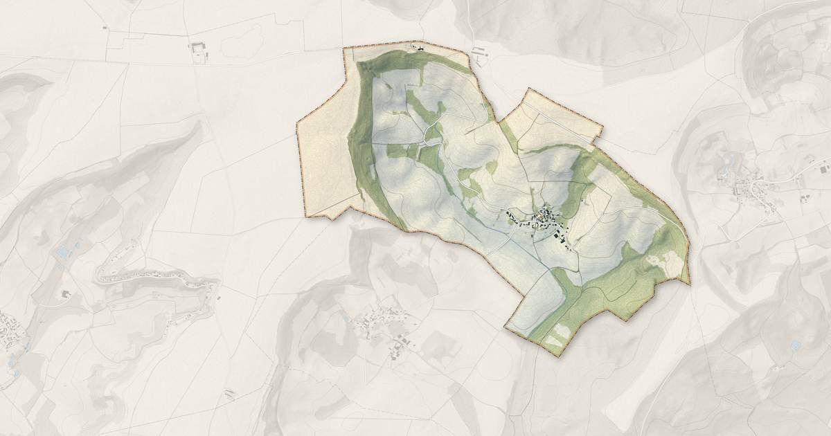 Portrait cartographique de Oulches-la-Vallée-Foulon : relief, eau, forêts, bâti et voies, calculés à partir des données de l'IGN