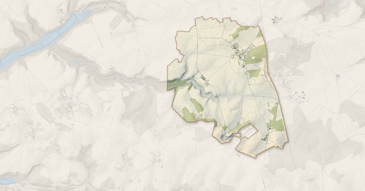 Portrait cartographique de Parcy-et-Tigny : relief, eau, forêts, bâti et voies, calculés à partir des données de l'IGN