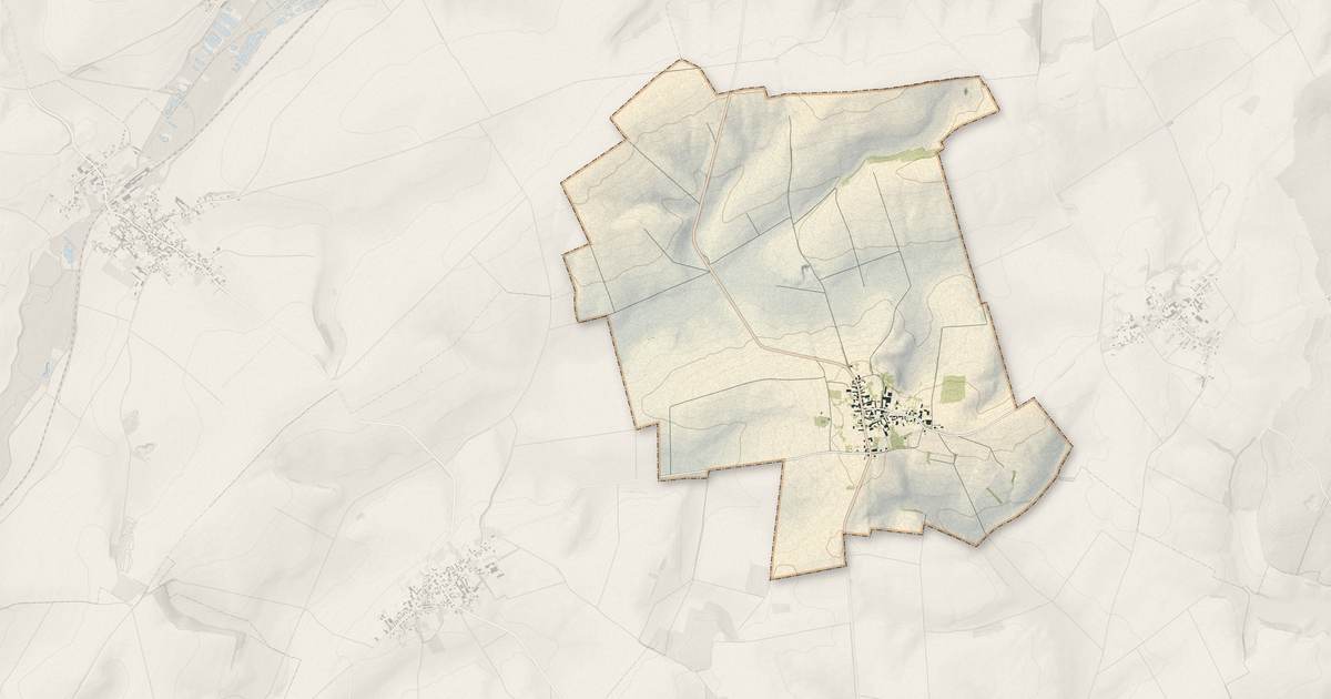 Portrait cartographique de Pargny-les-Bois : relief, eau, forêts, bâti et voies, calculés à partir des données de l'IGN