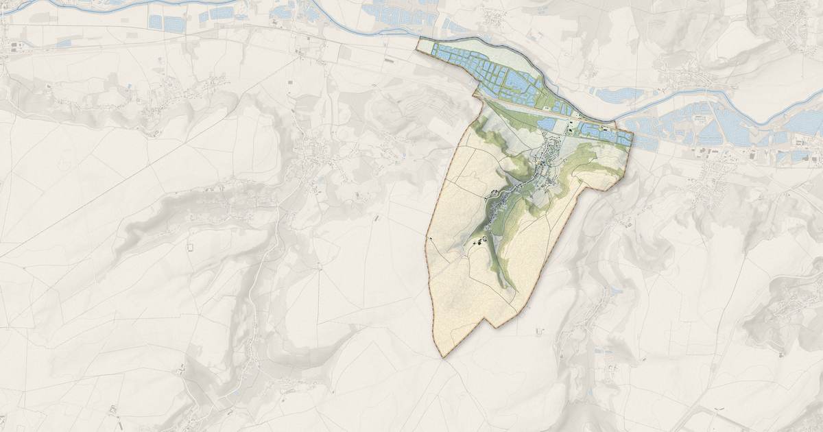 Portrait cartographique de Pernant : relief, eau, forêts, bâti et voies, calculés à partir des données de l'IGN