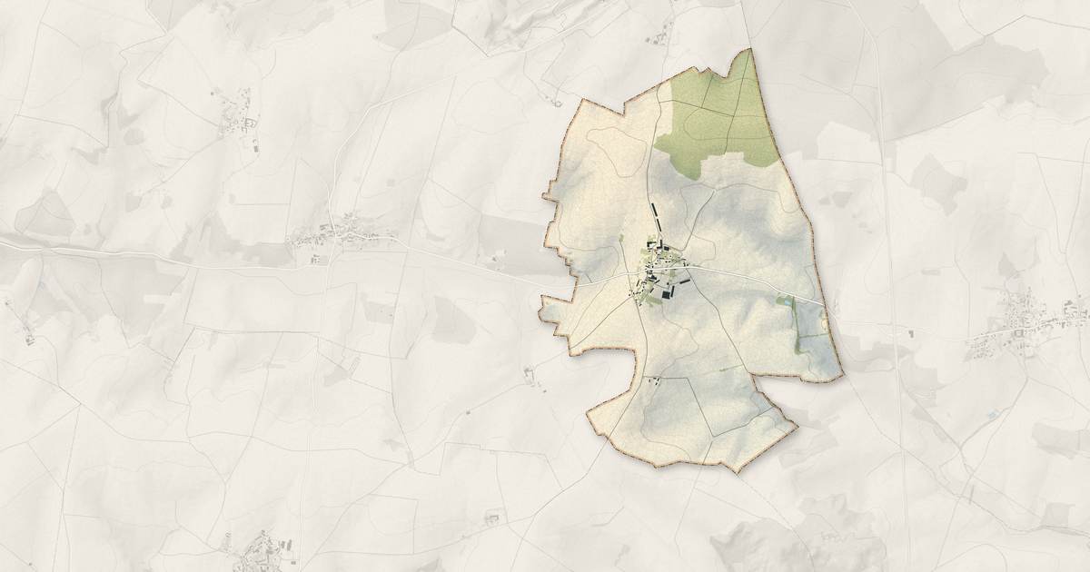 Portrait cartographique de Le Plessier-Huleu : relief, eau, forêts, bâti et voies, calculés à partir des données de l'IGN