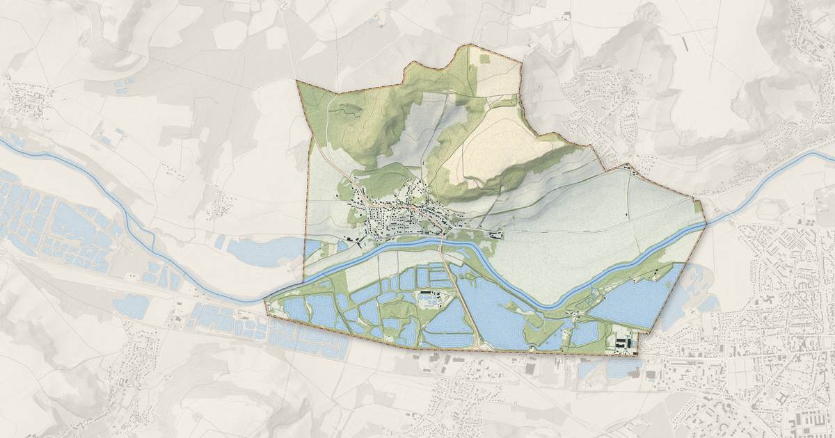 Portrait cartographique de Pommiers : relief, eau, forêts, bâti et voies, calculés à partir des données de l'IGN