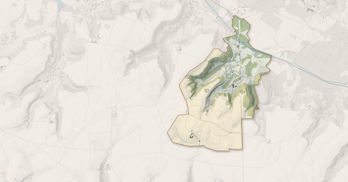 Portrait cartographique de Pont-Saint-Mard : relief, eau, forêts, bâti et voies, calculés à partir des données de l'IGN