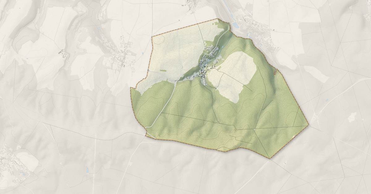 Portrait cartographique de Puiseux-en-Retz : relief, eau, forêts, bâti et voies, calculés à partir des données de l'IGN