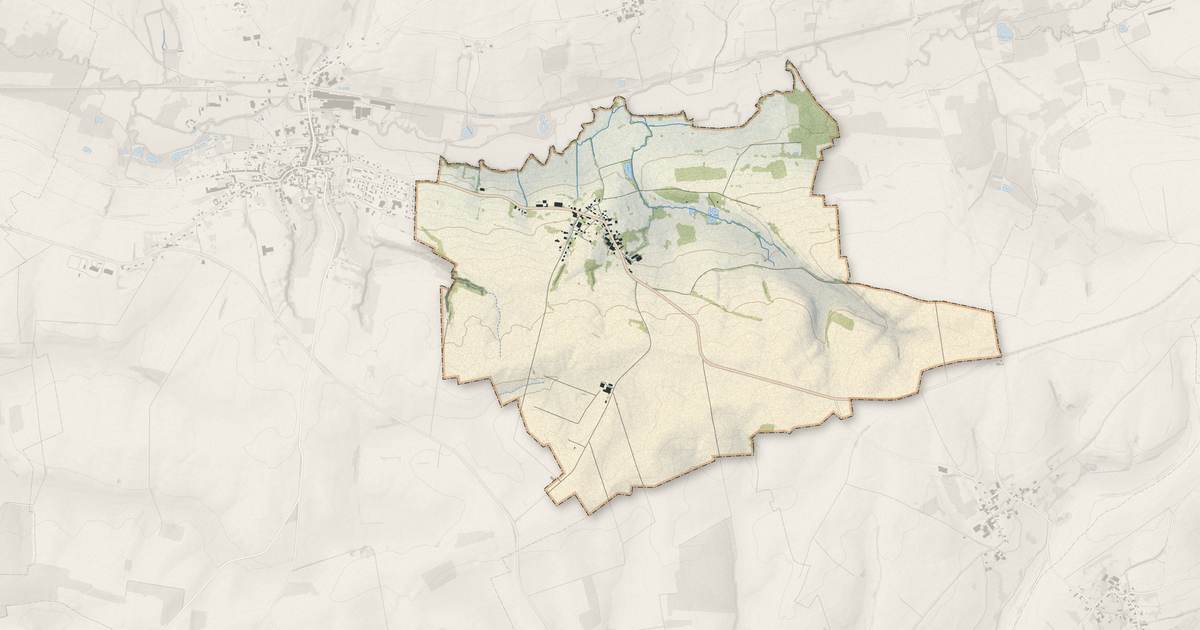 Portrait cartographique de Raillimont : relief, eau, forêts, bâti et voies, calculés à partir des données de l'IGN