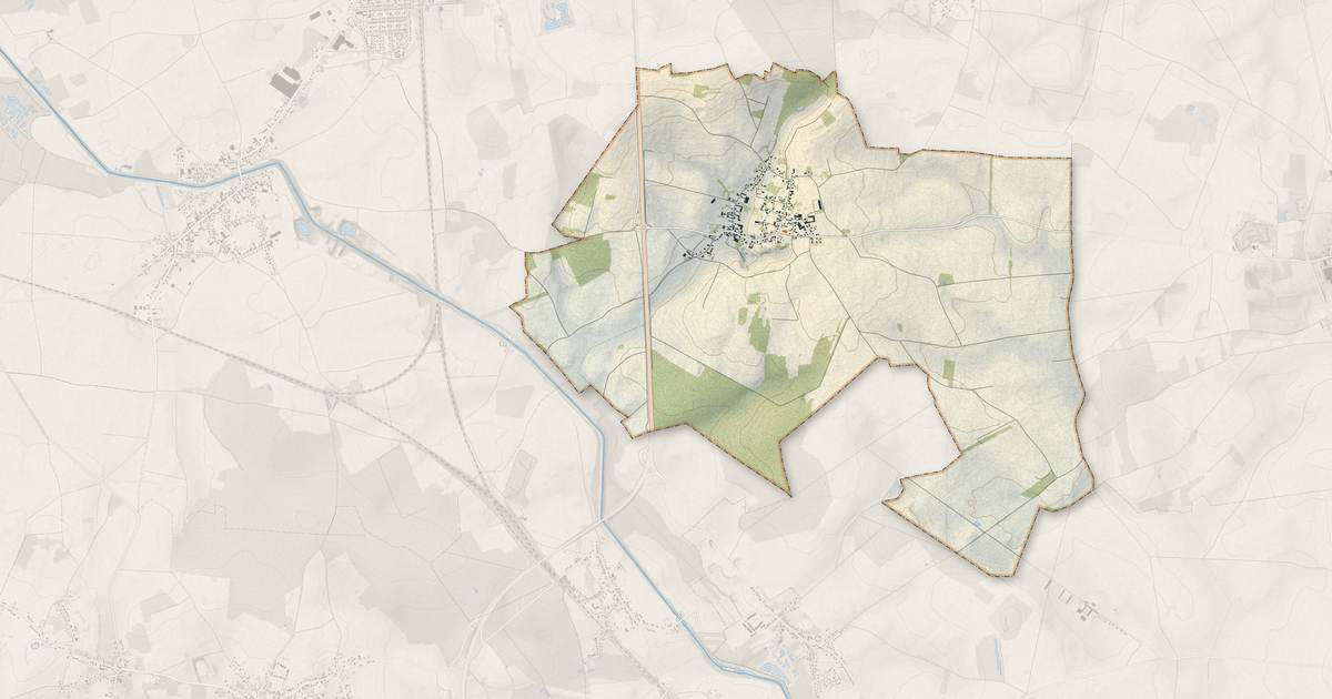 Portrait cartographique de Remigny : relief, eau, forêts, bâti et voies, calculés à partir des données de l'IGN