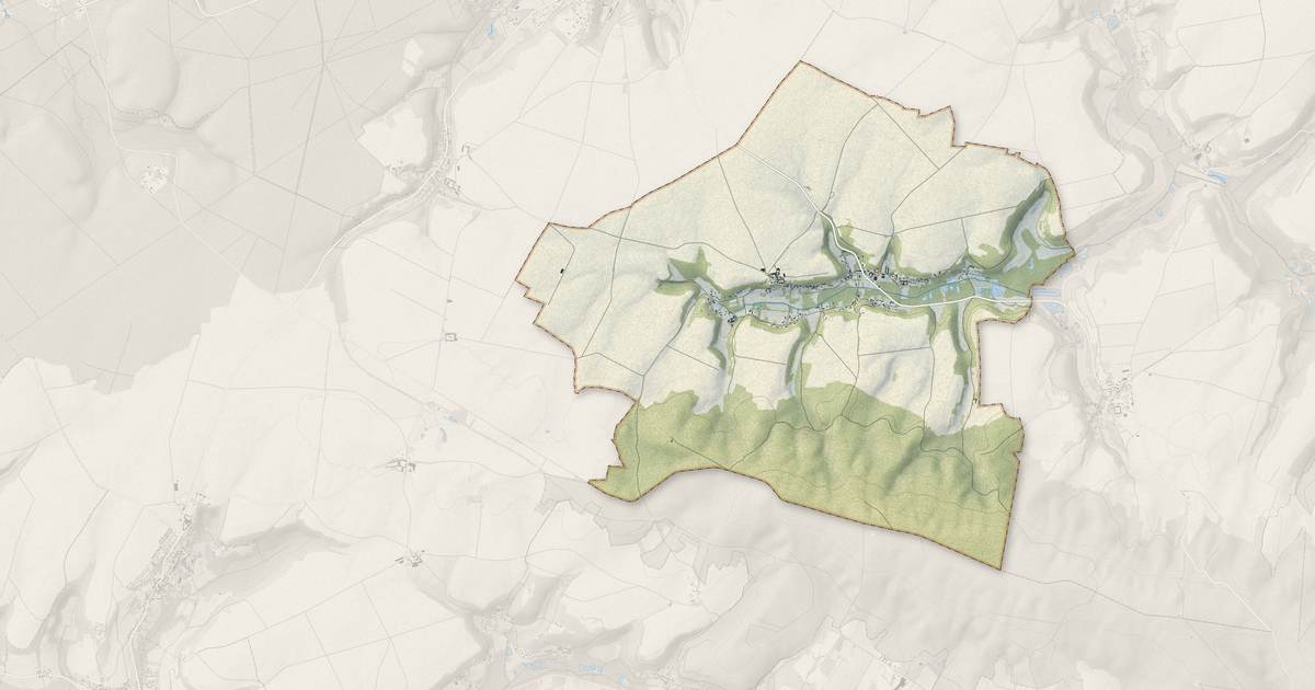 Portrait cartographique de Retheuil : relief, eau, forêts, bâti et voies, calculés à partir des données de l'IGN