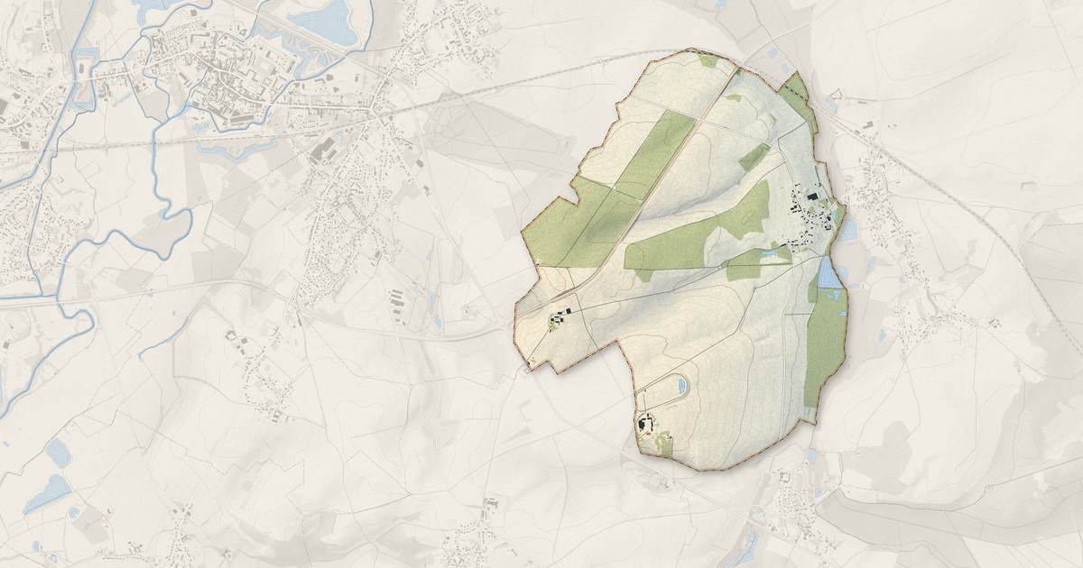 Portrait cartographique de Rogécourt : relief, eau, forêts, bâti et voies, calculés à partir des données de l'IGN